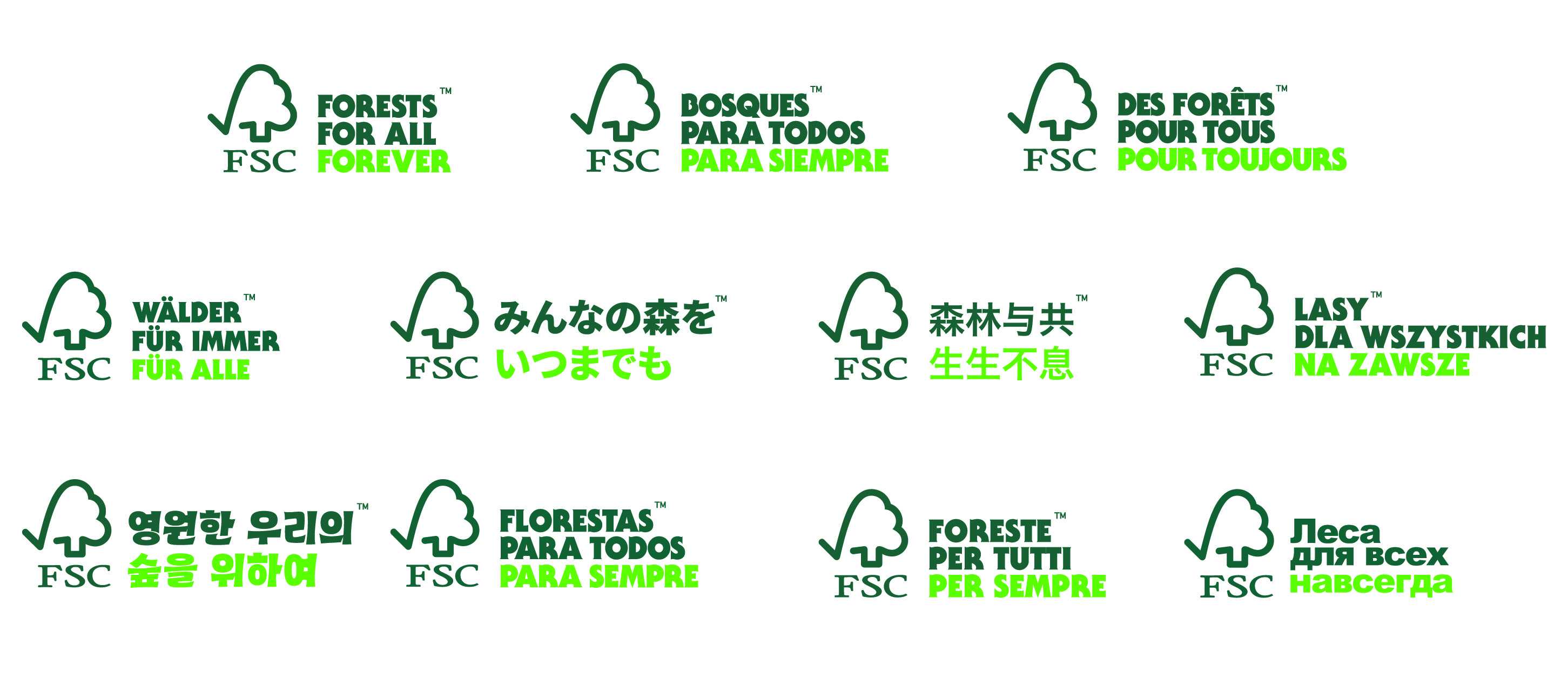 fsc logos in different languages