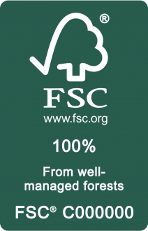 an FSC 100% label