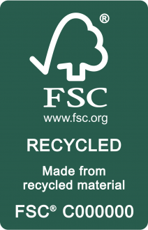an FSC RECYCLED label