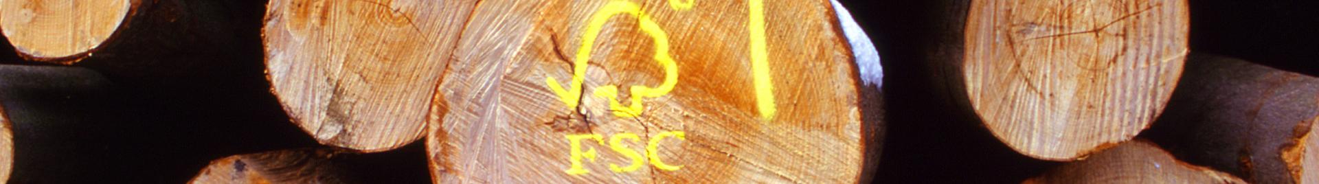 a log with an FSC stamp